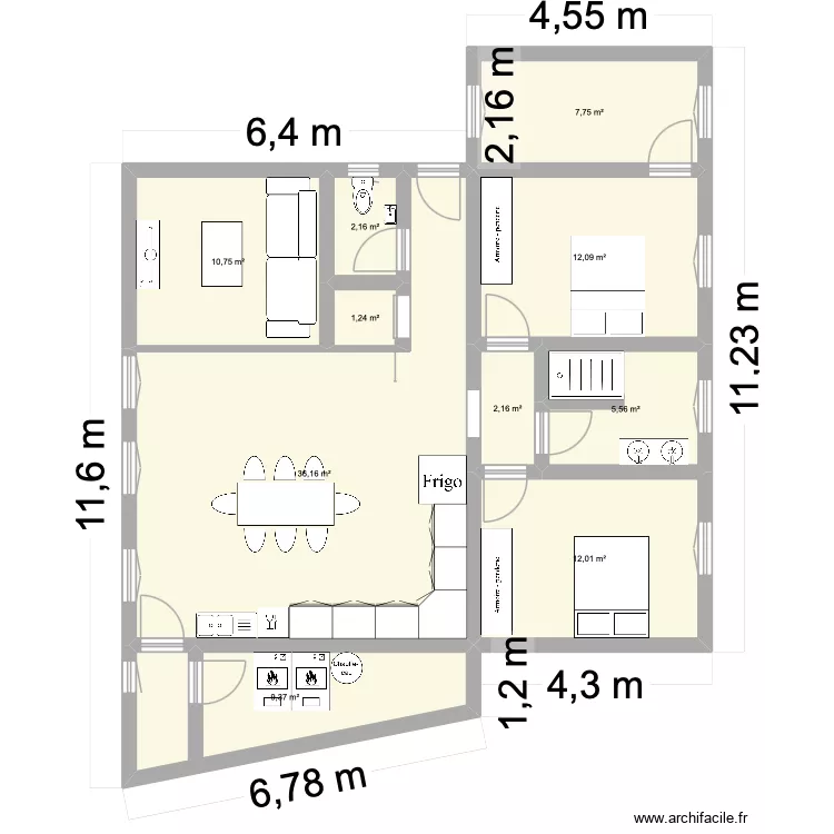 Main St L&eacute;o. Plan de 10  et 99 m²