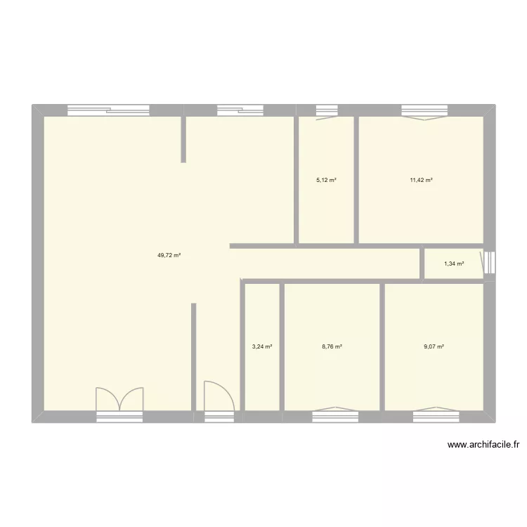 Maison 1. Plan de 7 Pièces et 89 m² Maison 1. Plan de 7 Pièces et 89 m²