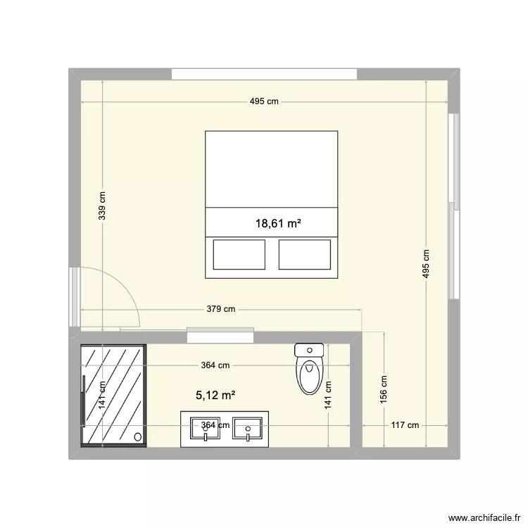 chambre casa barca. Plan de 