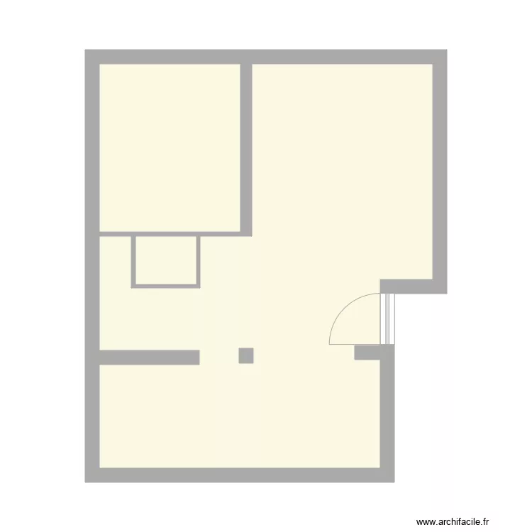 Maison voisin 7. Plan de 3 Pièces et 37 m²
