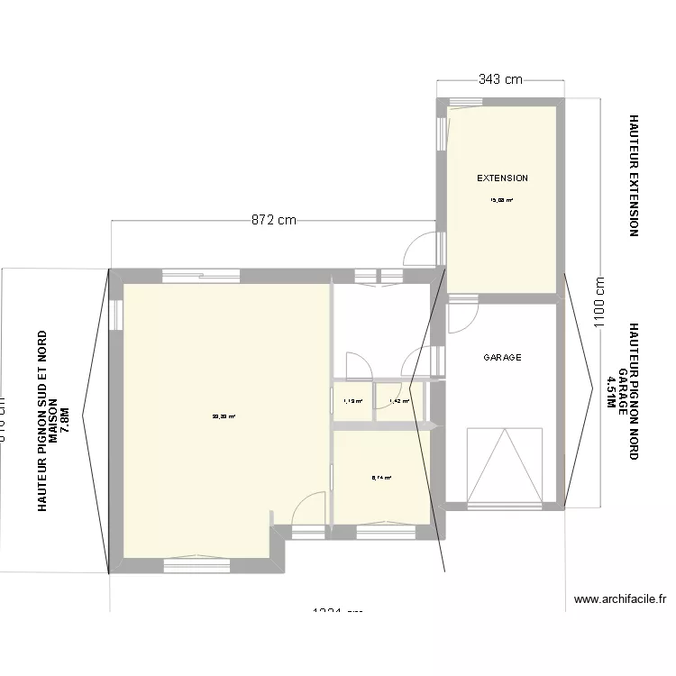 MAISON  EXTENSION GARAGE-1. Plan de 