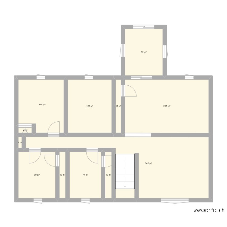 denise charette. Plan de 12 pièces et 105 m2