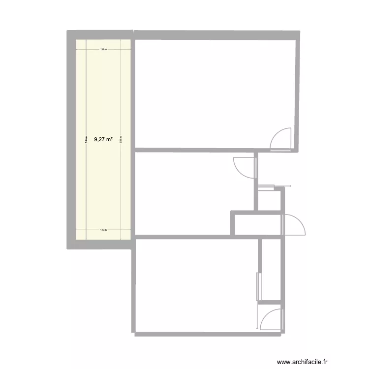 TEST APPART 1. Plan de 1 Pièce et 9 m² TEST APPART 1. Plan de 1 Pièce et 9 m²
