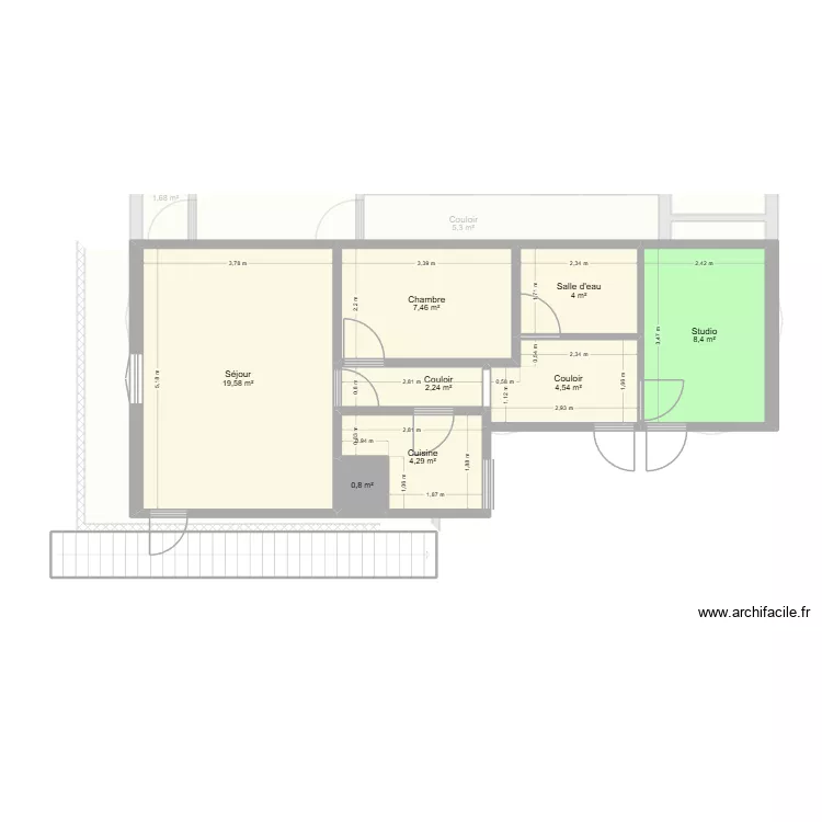St F&eacute;lix - KPJ. Plan de 18  et 151 m²