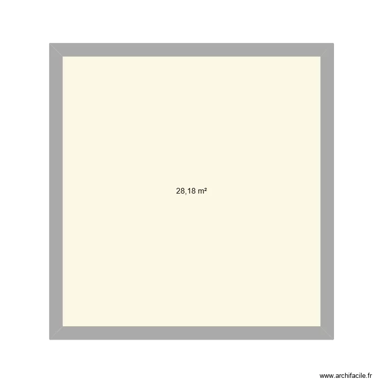 cuisine. Plan de 1 pièce et 28 m²