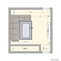 SALON AVEC MEUBLE SUSPENDU