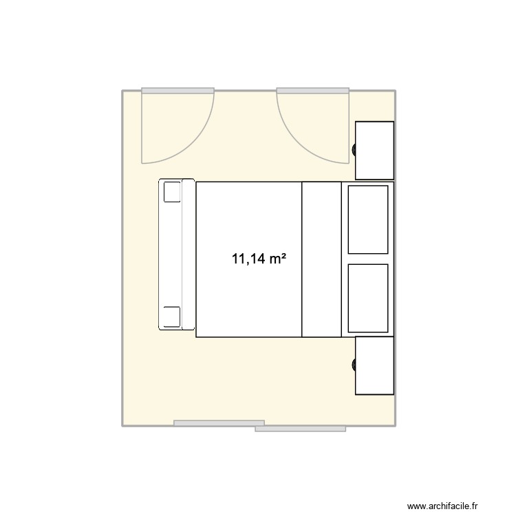 Chambre ma&icirc;tre. Plan de 0 pièce et 0 m2
