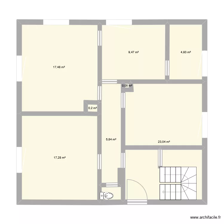 plan actuel RDC. Plan de 8 et 78 m² plan actuel RDC. Plan de 8 et 78 m²
