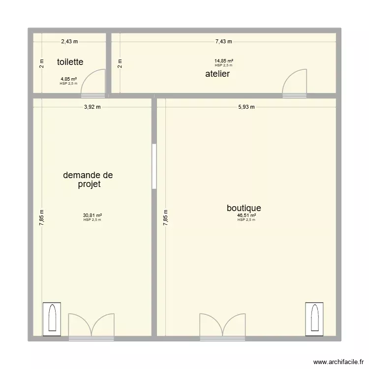 Andriatek 3d. Plan de 4 Pièces et 97 m²