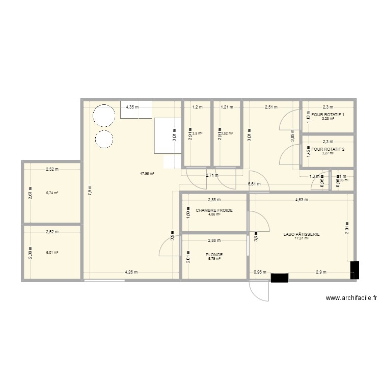 PLAN BVP. Plan de 11 pièces et 103 m2