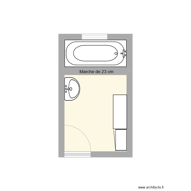 JACQUEMIN. Plan de 2 pièces et 5 m2