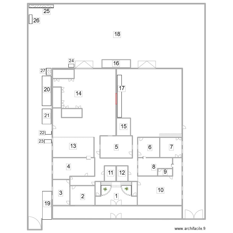 Mapa Arruda R/C L.I.. Plan de 21 pièces et 3014 m2