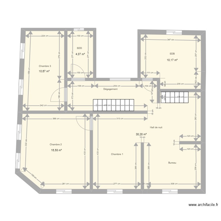 ardennes 24 st hubert .. Plan de 5 pièces et 80 m2