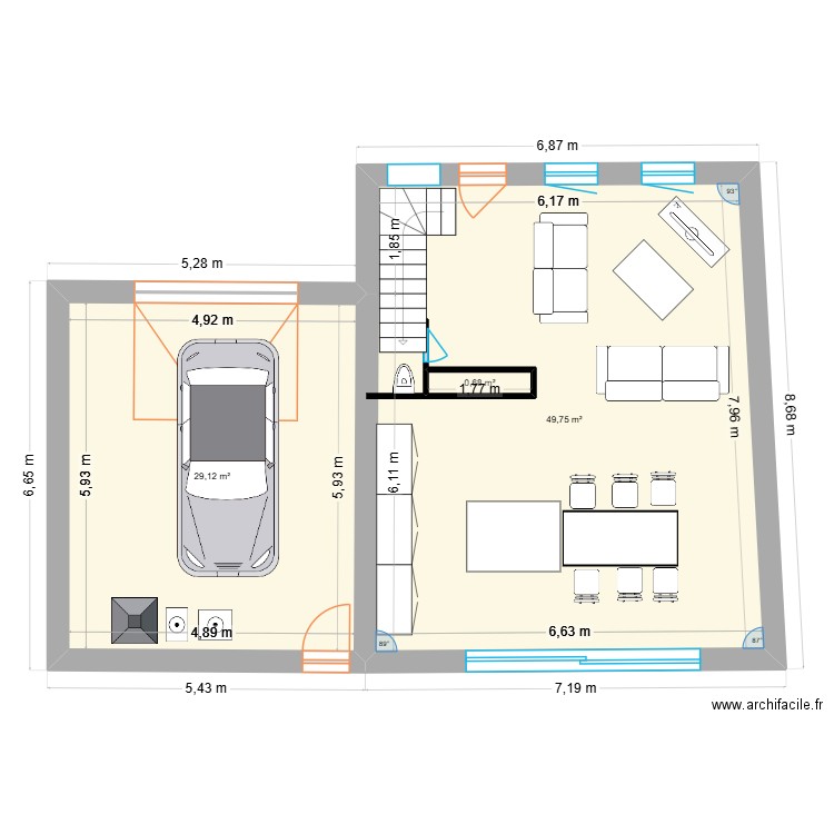 basse ham 2. Plan de 10 pièces et 165 m2