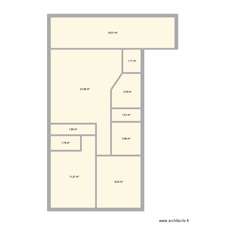 BORIS. Plan de 10 pièces et 73 m2