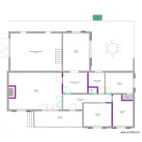 plan initial avec murs existants &agrave; d&eacute;truire et portes &agrave; fermer