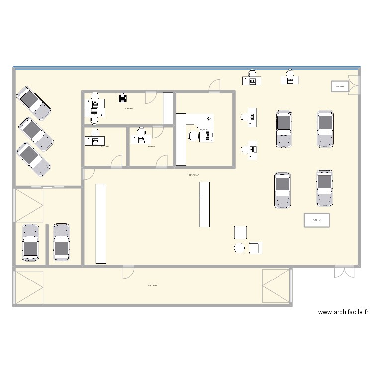 peugeot. Plan de 8 pièces et 394 m2