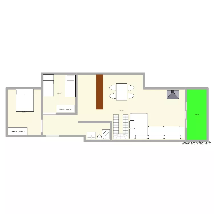 Estavar baix. Plan de 4 pièces et 252 m²
