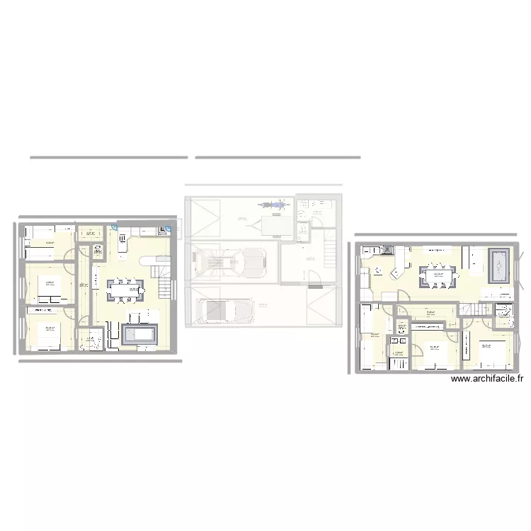plan garage - &eacute;tage 8 modif. Plan de 23  et 250 m²