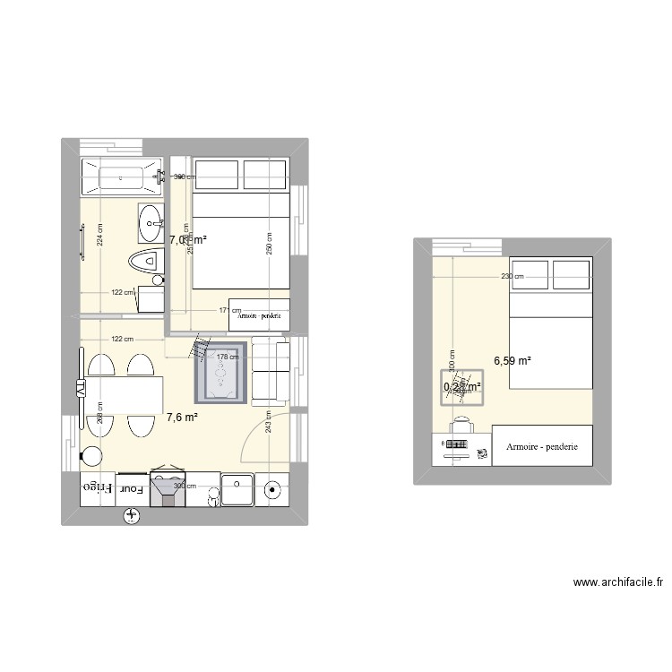tiny house. Plan de 0 pièce et 0 m2