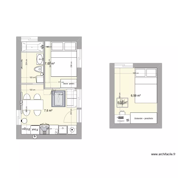 tiny house. Plan de tiny house. Plan de