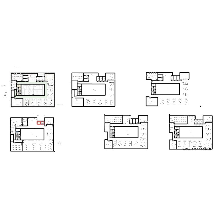BAT43 - Pont-Rouge 1. Plan de 84 pièces et 3158 m2