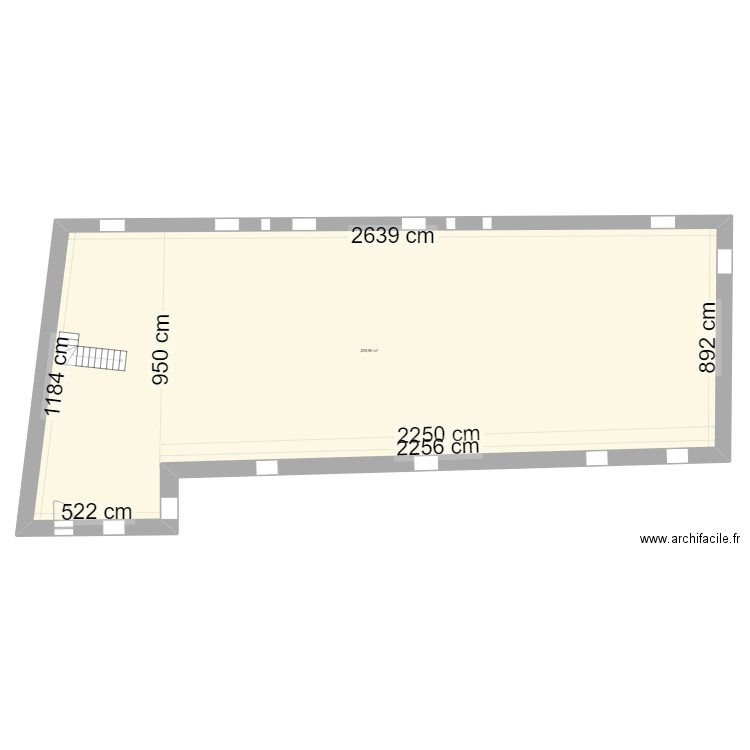 LES BRISSES EDL  2 etage. Plan de 1 pièce et 260 m2