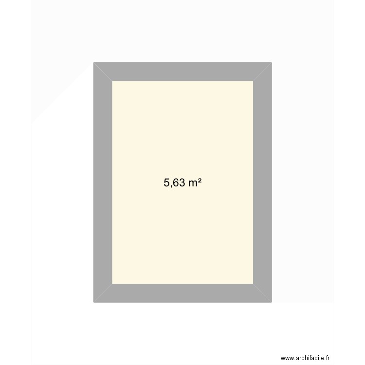 Cuisine maisonnette mer. Plan de 1 pièce et 6 m2