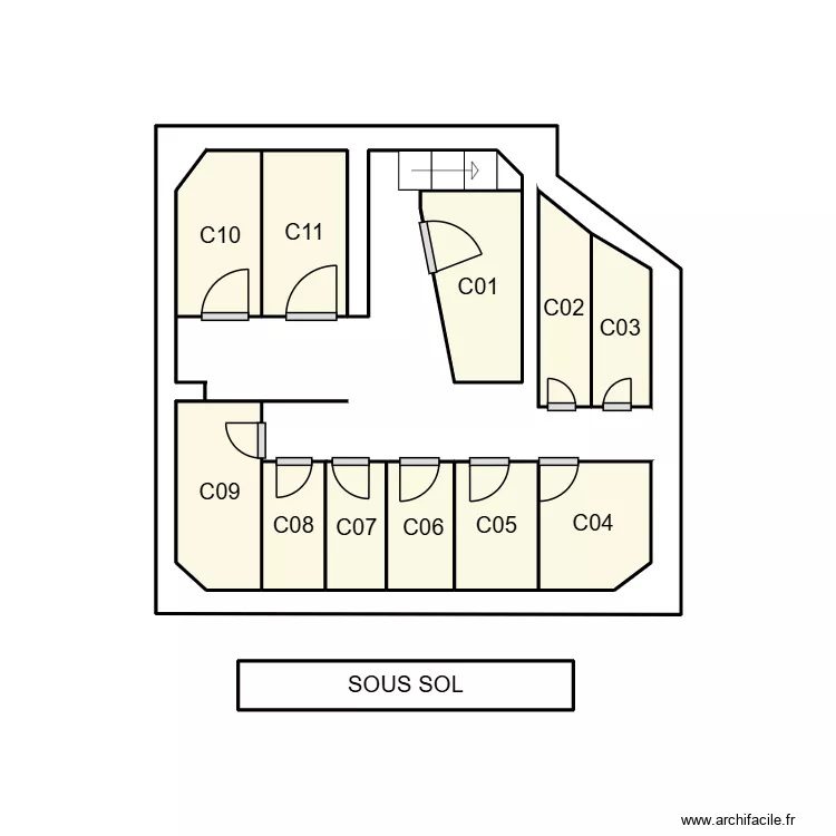 Plan cave. Plan de 12 et 24 m² Plan cave. Plan de 12 et 24 m²