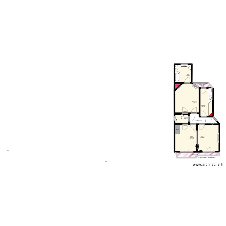 Hottat 2025. Plan de 5 pièces et 50 m2