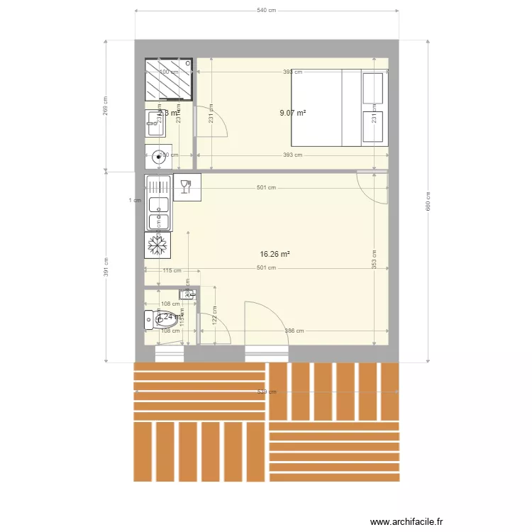 appartement yvetot 4. Plan de 4  et 29 m²