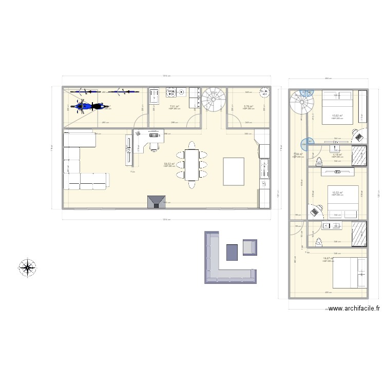 PLAN DEFINITIF. Plan de 9 pièces et 135 m2