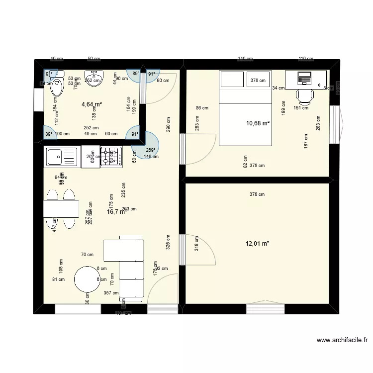 PLAN MAISON 45M2. Plan de PLAN MAISON 45M2. Plan de