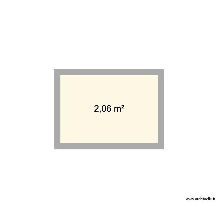 armoire. Plan de 1 pièce et 2 m2