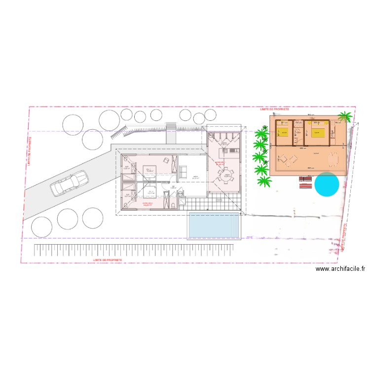 Modulaire Domini 2 chambres avec toit. Plan de 4 pièces et 51 m2