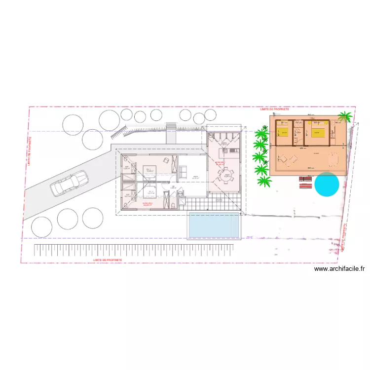 Modulaire Domini 2 chambres avec toit. Plan de Modulaire Domini 2 chambres avec toit. Plan de