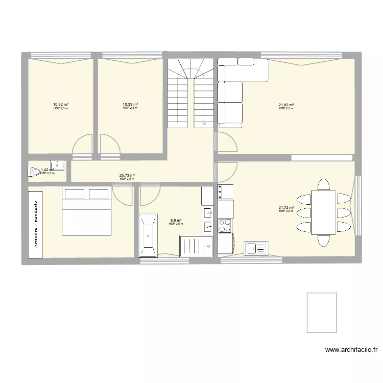 Maison Sem&eacute;court. Plan de 