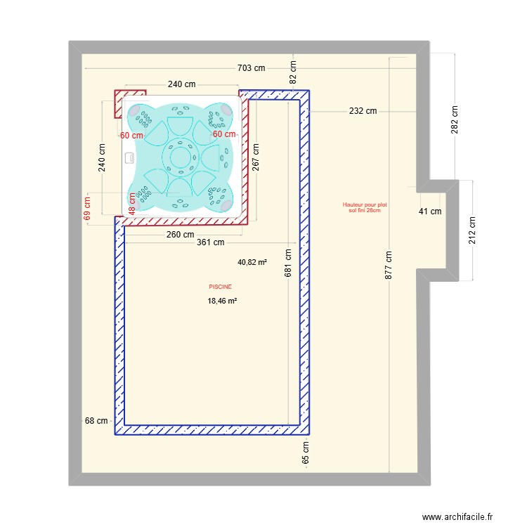 -Piscine Spa   Graingallet. Plan de 8 pièces et 256 m2