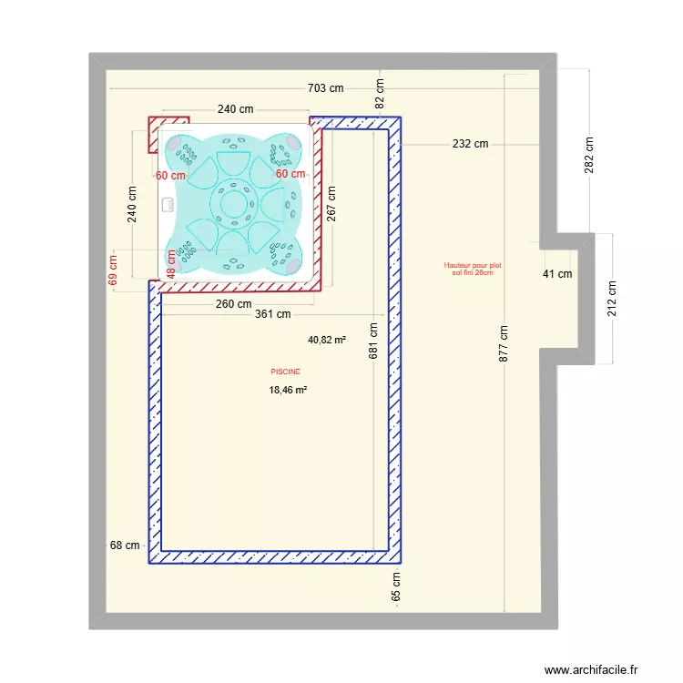 -Piscine Spa   Graingallet. Plan de 
