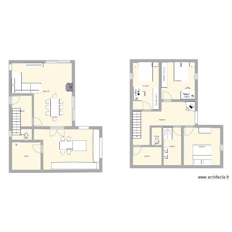 Maison 2024. Plan de 12 pièces et 132 m2