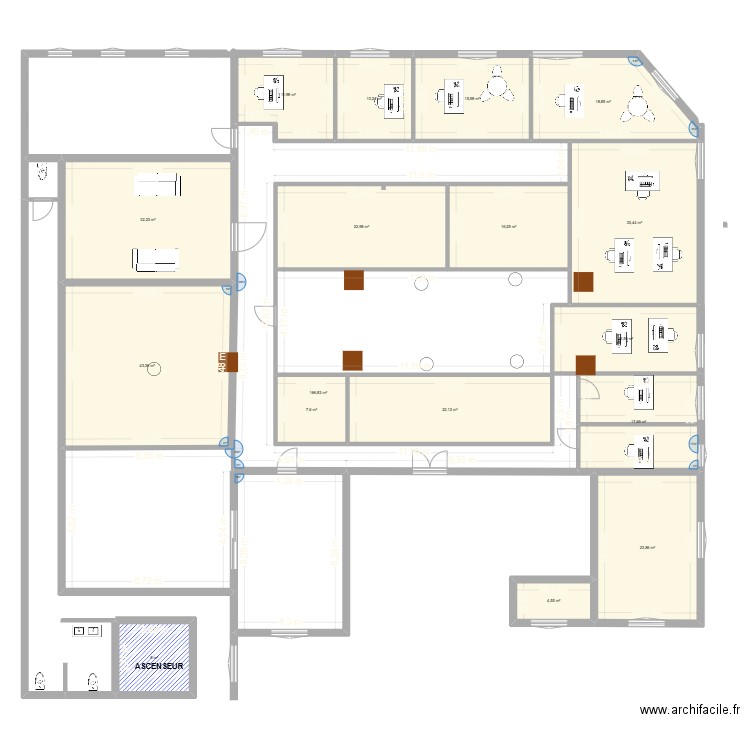 PROJET ANEF 2. Plan de 17 pièces et 471 m2