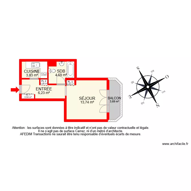 BI 31912. Plan de 8  et 35 m²