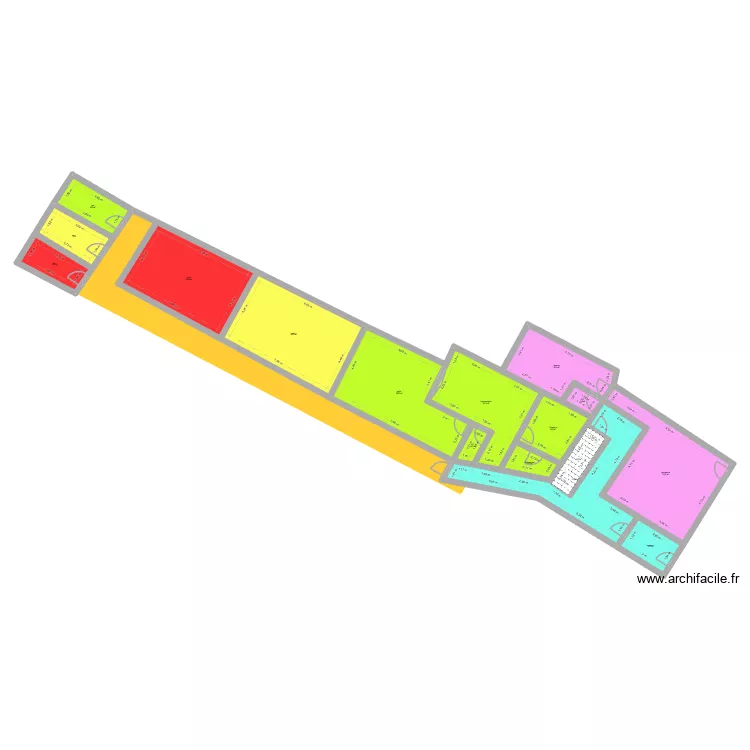 rdc projet. Plan de 16 pièces et 222 m² rdc projet. Plan de 16 pièces et 222 m²