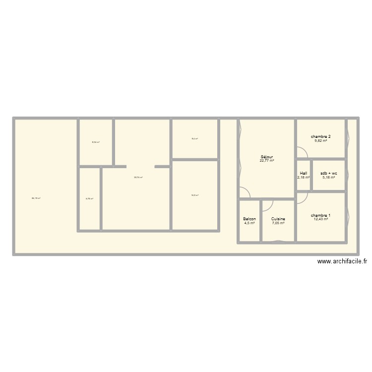 BABEL. Plan de 13 pièces et 225 m2