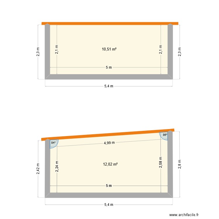 Plan Garage03. Plan de 2 pièces et 23 m2