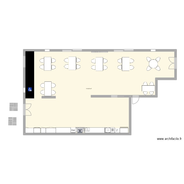 PLAN DU 5 EME ETAGES. Plan de 1 pièce et 145 m2