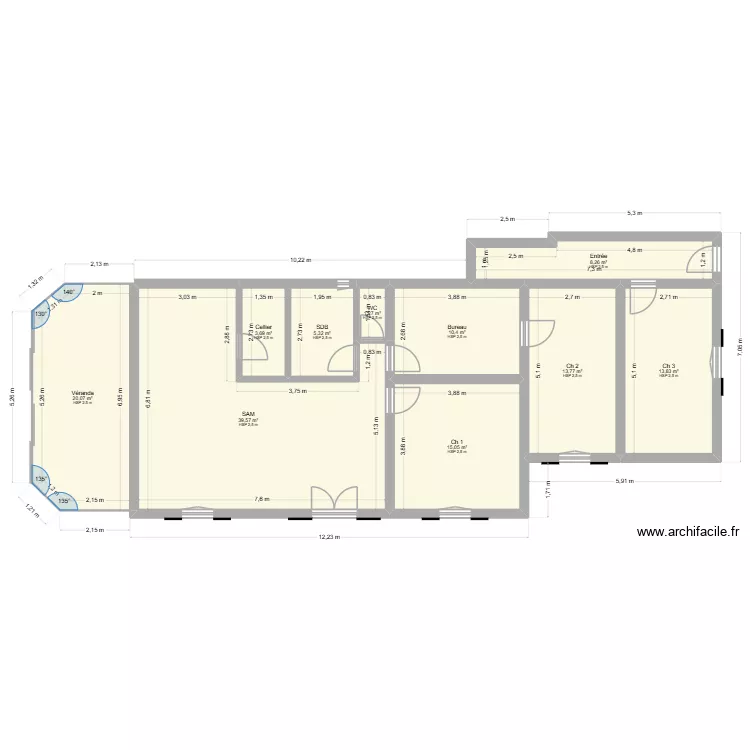 maison papa. Plan de 10 Pièces et 131 m² maison papa. Plan de 10 Pièces et 131 m²