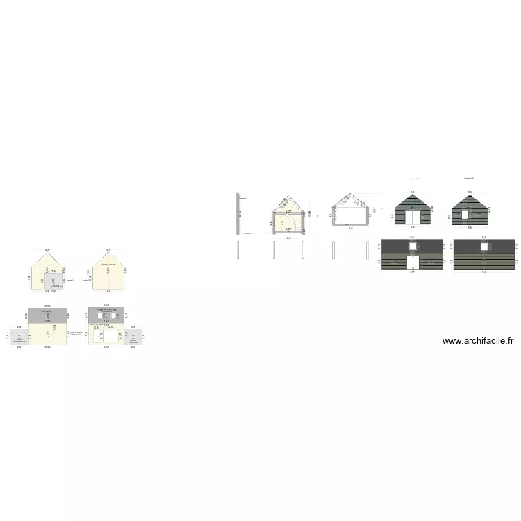 Coupe studio2. Plan de 