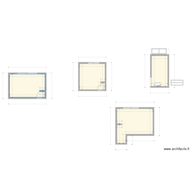 NOUVELLES DIMENSIONS POUR LES PLACARDS. Plan de 4 pièces et 38 m2