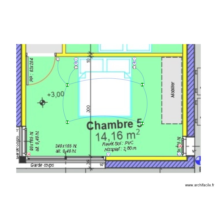 Hubert patrick chambre N°05. Plan de 0 pièce et 0 m2